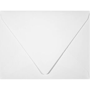 LUXPaper A2 Contour Flap Invitation Envelopes | 4 3/8" x 5 3/4" | White | 80lb. Text | 100% Recycled | 50 Qty