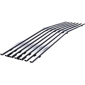 APS Compatible with Chevy Silverado 2500 HD 3500 HD 2015-2019 Lower Bumper Stainless Steel Black 8x6 Horizontal Billet Grille Insert C66319J