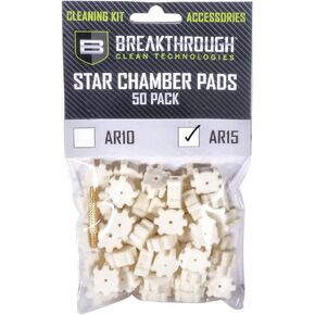 Breakthrough Clean Technologies .223/5.56 Chamber Star Pads، محول 8-32 خيط (ذكر/ذكر)، 50 حزمة