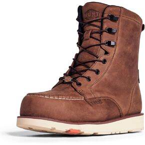 The BRUNT Marin (Soft Toe) - 8" Waterproof Moc Toe Work Boot - Electrical Hazard Rated - Slip + Oil Resistant - Adjustable Width System