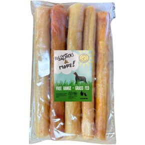 BULLYSTICKS & MORE - Pork Collagen Rolls for Dogs (10-12" - 5 Count) - Made in USA - Pork Cheek Rolls for Dogs - Dog Parents Choice - Premium No Hide