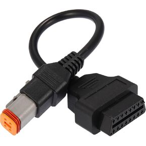 Motoforti 4Pin to OBD2 Diagnostic Scanner Adapter Cable for Harley Davidson Motorbike OBDII 16Pin to 4Pin for Reading Diagnostics Info from Scanner