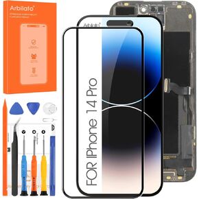 Incell Screen for iPhone 14 Pro Screen Replacement for iPhone 14 Pro LCD Screen A2890, A2650, A2889, A2892 3D Touch Display Digitizer Assembly Repair Parts(Black No Frame