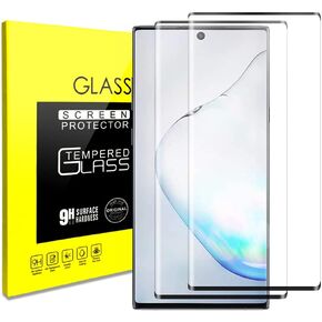 Samsung Galaxy Note 10 Tempered Glass Screen Protector Galaxy Note 10 [3D Curved] [Fingerprint Recognition] Clear Full Screen Coverage Tempered Glass Screen Protector for Samsung Note 10 [2 Pack]