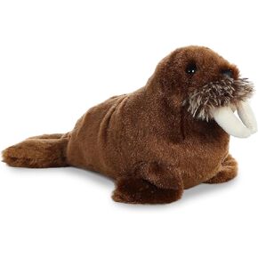 Aurora® Adorable Mini Flopsie™ Walrus Stuffed Animal - Playful Ease - Timeless Companions - Brown 8 Inches