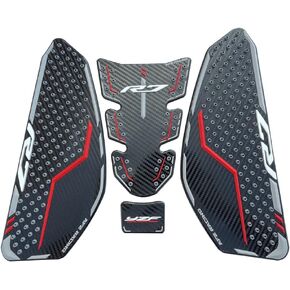 Red Gas Fuel Tank Side Traction Rubber Protector Pads Compatible with Yamaha YZF R7 2021 2022 2023