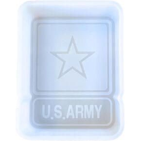 US Army Freshie Silicone Mold 4 x 3 x 0.8" inches Military USA Patriotic for Scented Aroma Beads Supplies Resin, Car Candles, Soap Oven Safe Bake Heat Resistant to 400 F