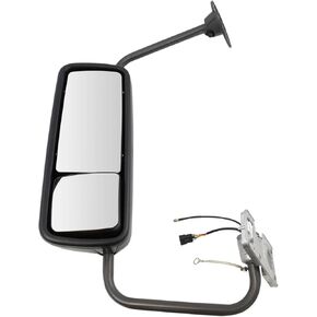 TRQ Mirror Power Heated Textured LH Left Driver Side for 1996-2017 Freightliner Columbia