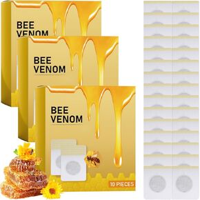 Bee Venom Patches,Bee Venom Drainage Patches,Bee Venom Drainage Patches for Women & Men(3 Bags/30pcs)