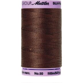 Mettler Silk-Finish Solid Cotton Thread, 547 yd/500m, Friar Brown