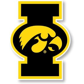 Iowa Hawkeyes 4 Inch Vinyl Mascot Decal Sticker Officially Licensed Collegiate Product