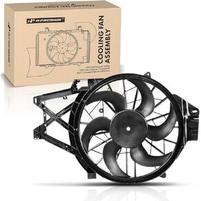A-Premium Engine Radiator Cooling Fan Assembly Compatible with Select Ford Models - Mustang 1999-2004, 3.8L 3.9L - Replace# 1R3Z8C607CA, 3R3Z8C607A