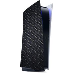 MightySkins Carbon Fiber Gaming Skin for PS5 / Playstation 5 Digital Edition - Black Diamond Plate | Durable Textured Carbon Fiber Finish | Easy to Apply | Made in The USA