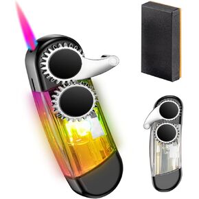 Red Flame Refillable Butane Lighter,Windproof Cool Lighter,Red Flame Lighter,Refillable Butane Windproof Lighter with for Candle Camping Grill BBQ Kitchen in Saudi Arabia