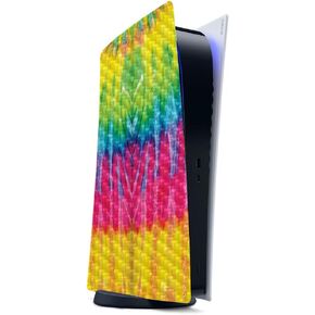 MightySkins Carbon Fiber Gaming Skin for PS5 / Playstation 5 - Bright Smoke | Durable Textured Carbon Fiber Finish | Easy to Apply and Change Style | Made in The USA