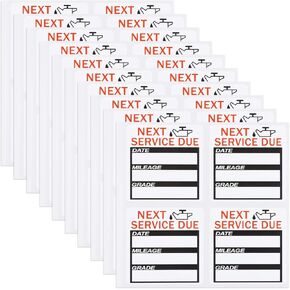 120pcs Oil Change Stickers, 1.97 Inch Next Service Due Stickers Removable Oil Change Reminder Labels Oil Change Decal Static Cling, No Residue for Vehicle Windshield Window