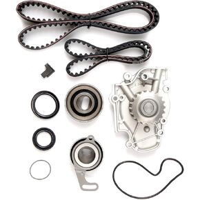 Timing Belt Kit including timing Belt water pump with gasket tensioner bearing etc,OCPTY Compatible for 90 91 92 93 94 95 96 97 Honda Accord/95 96 97 Honda Odyssey/96 97 Isuzu Oasis