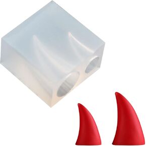 1 Piece Devil Horn Silicone Mold Animal Horn Resin Casting Mold Candy Chocolate Fondant Silicone Mold for Cake Decorating Jewelry Making