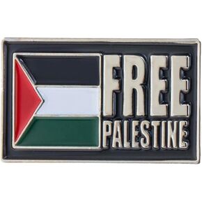 Free Palestine Support Stand With End the Occupation Palestinian Flag Human Rights State Gaza West Bank East Jerusalem Apartheid 1" Enamel Pin Badge