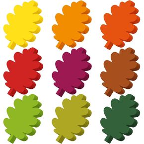 Kisston 360 Pcs Fall Leaf Cutouts Paper 3.9 Inch Leaf Cutouts for Bulletin Board Autumn Colored Maple Leaves Shaped Die Cuts for Thanksgiving DIY Craft Projects Classroom Decor(Maple Leaf)