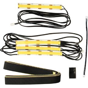 FYSETC Bambulab X1 X1C X1E LED Upgrade Set - 3D Printer Accessories: COB Lampp 5V 12W 3 Section 2.9 inch Length Strip Light - 1 Section with Y Adapter Fit Build in Light - Plug and Play