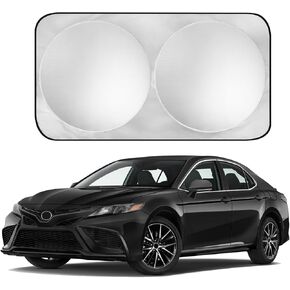 Car Windshield Sun Shade Sunshade Compatible with Toyota Camry 2018-2024 2025 Corolla Cross 2022-2024 Crown 2023-2024 LE XSE XLE Hybrid SE Accessories, Car Front Window Sun Shield in Kuwait