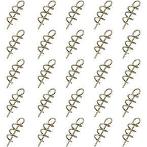 1 Pack Crank Hooks Lead Head Soft Bait Road Runner Spring Fishing Gear Pin 1.5CM 50/Pack Fishing Spiral Lock Fixing Pin 304 Stainless Steel for Soft Bait Worm Crank Hooks