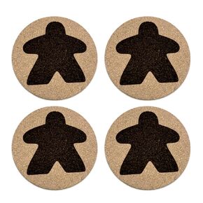 Plain Meeple - Board Game Coasters (qty 4)