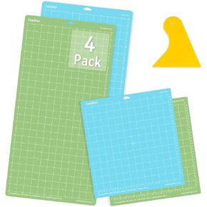 Cutting Mats for Cricut - Lya Vinyl 4 Pack Variety Cutting Mats 12x12 & 12x24, Cutting Mats for Cricut Vinyl(StandardGrip, LightGrip,) for Cricut Explore Air Series & Cricut Accessories
