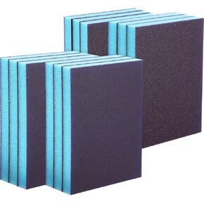 Sanding Sponge Grit Sanding Blocks, Washable and Reusable Sand Sponge Kit, 12 Pieces (Superfine Grade, Fine Grade)