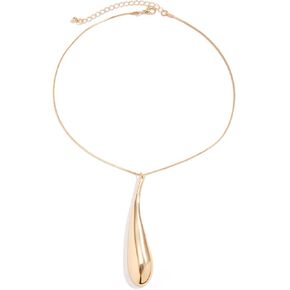 14K Gold Plated Exaggerated Teardrop Pendant Necklace Water Drop Pendant Necklace for Women Minimalist Water Drop Pendant Necklace Jewelry for Girls