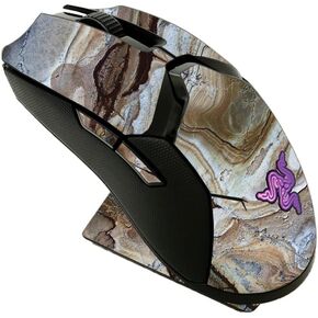 MightySkins Skin Compatible with Razer Viper Ultimate - Brown Marble | Protective, Durable, and Unique Vinyl Decal wrap Cover | Easy to Apply, Remove, and Change Styles | Made in The USA