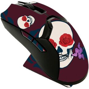 MightySkins Skin Compatible with Razer Viper Ultimate - Skulls N Roses | Protective, Durable, and Unique Vinyl Decal wrap Cover | Easy to Apply, Remove, and Change Styles | Made in The USA