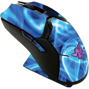 MightySkins Skin Compatible with Razer Viper Ultimate - Blue Flames | Protective, Durable, and Unique Vinyl Decal wrap Cover | Easy to Apply, Remove, and Change Styles | Made in The USA
