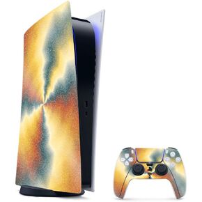 MightySkins Glossy Glitter Gaming Skin for PS5 / Playstation 5 Digital Edition Bundle - Eye of The Storm | Durable High-Gloss Glitter Finish | Easy to Apply, Change Style | Made in The USA