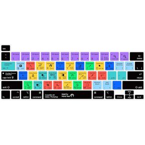 Se7enline متوافق مع غطاء لوحة المفاتيح MacBook PS Hot Keys Photoshop Shortcuts لجهاز Mac Pro 13 بوصة (2020-2024) وMac Pro 16 بوصة (2019-2021) وواقي MacBook Pro M1 M2 A2338/A2141/A2289/A2251