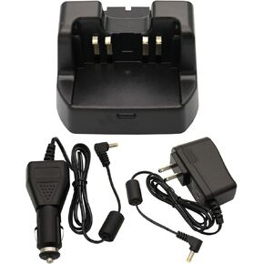 CD-47 Desk Rapid Charger DC 12V/24V Car Charger Compatible with Yaesu Vertex FT-60R FT-60 VX160 VX168 VX-150 VX-180 VXA-220 VX-417 VX427 FT-270R HX270 HX270S HX370SFNB-83 FNB-V94 FNB-V106