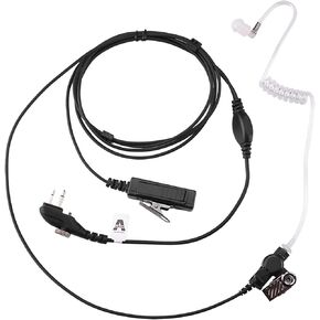 Earpiece Headset for Hytera PD502 PD562 Walkie Talkie 2 Way Radio with Acoustic Tube Earpiece and Mic PTT