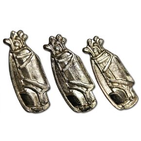 Golf Club Bag Lapel Pin, Hat Pin & Tie Tack Set with Clutch Back (3-Piece)