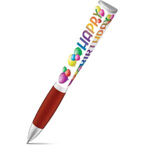 Happy Birthday Pen (1 Pen, 3-Sided) - Birthday Party Favors for Kids - Cool Pens, Writing Pens, Personalized Pens - Gifts for Friends, Little Girl Gifts, Tween Girls Gifts, Gifts for Girls, Cute Pens