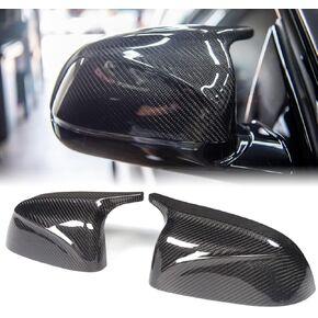 Carbon Fiber Mirror Caps Covers Fits for BMW X3 X4 X5 G01 G02 G05 2018-2022 M Style Side Door Rearview Mirror Cap Trim Accessories Direct Replacement