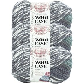Lion Brand Yarn Wool Ease Fair Isle Yarn, 1 Pack, Beige/Olive