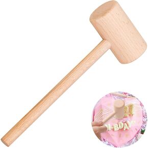 Wooden Crab Mallet for Chocolate, Mini Wooden Hammer Multi-Purpose for Kids Toys Crab Lobster Mallets, 3Pcs