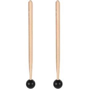 1 Pair Rubber Xylophone Mallet Percussion with Wood Handle Mallets Percussion Sticks Rubber Mallets Sticks with Wood Handle