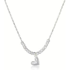 Gold Necklace for Women Fashion 14k Necklace Fine Beaded Layered Heart Paperclip Chain Necklace Women's Simple Jewelry Gift