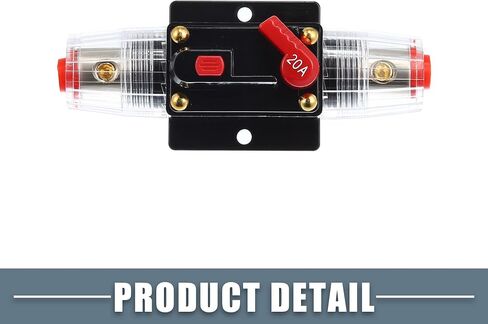Car Reset Circuit Breaker 20A DC 12-48V Circuit Breaker Fuse Holder for Car Audio Marine Boat Stereo Switch Inverter (Pack of 3) in Saudi Arabia