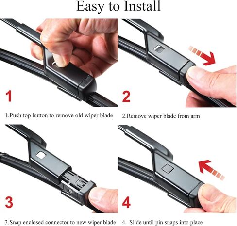 استبدال مساحات الزجاج الأمامي من WINNERS متوافقة مع Ford EcoSport 2018 2019 2020 2021 2022 2023، شفرات المساحات لسيارتي، تشمل الجبهة 26 بوصة، 24 بوصة والخلفية 11 بوصة in Kuwait