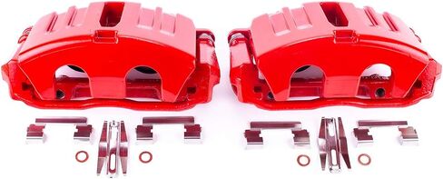 Power Stop Front S5006C Pair of High-Temp Red Powder Coated Calipers in Saudi Arabia