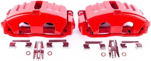 Power Stop Front S5006C Pair of High-Temp Red Powder Coated Calipers in Saudi Arabia