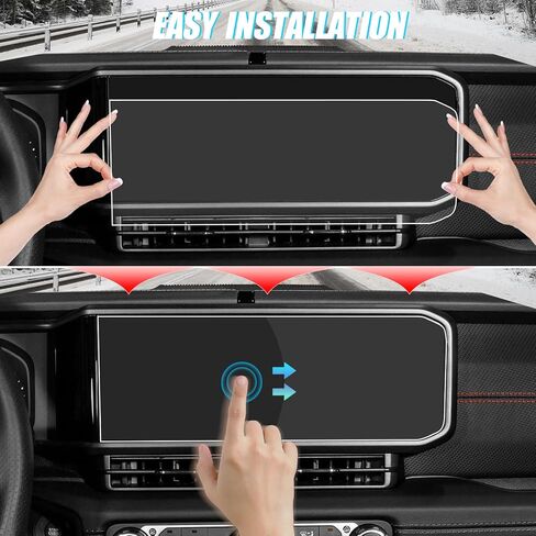 واقي شاشة غير لامع متوافق مع 12.3 بوصة 2024 Jeep Wrangler JL/Gladiator JT/Wrangler 4XE GPS للملاحة التي تعمل باللمس وملحقات طبقة حماية من الزجاج المقسى (مضادة للوهج) in Kuwait